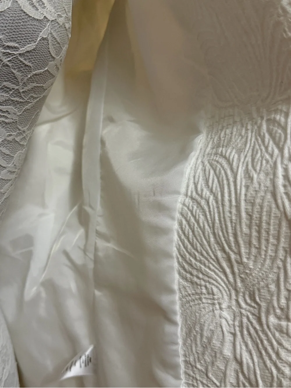 Talbots Classic White 3/4 Sleeve  Textured Women's  Blazer/Jacket